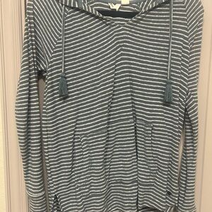 Roxy Striped green and White Hoodie